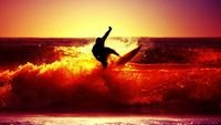 pic for Surfing At Sunset 